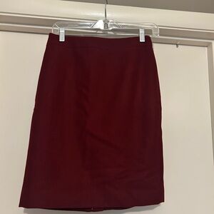 J. Crew Deep Red Pencil Skirt